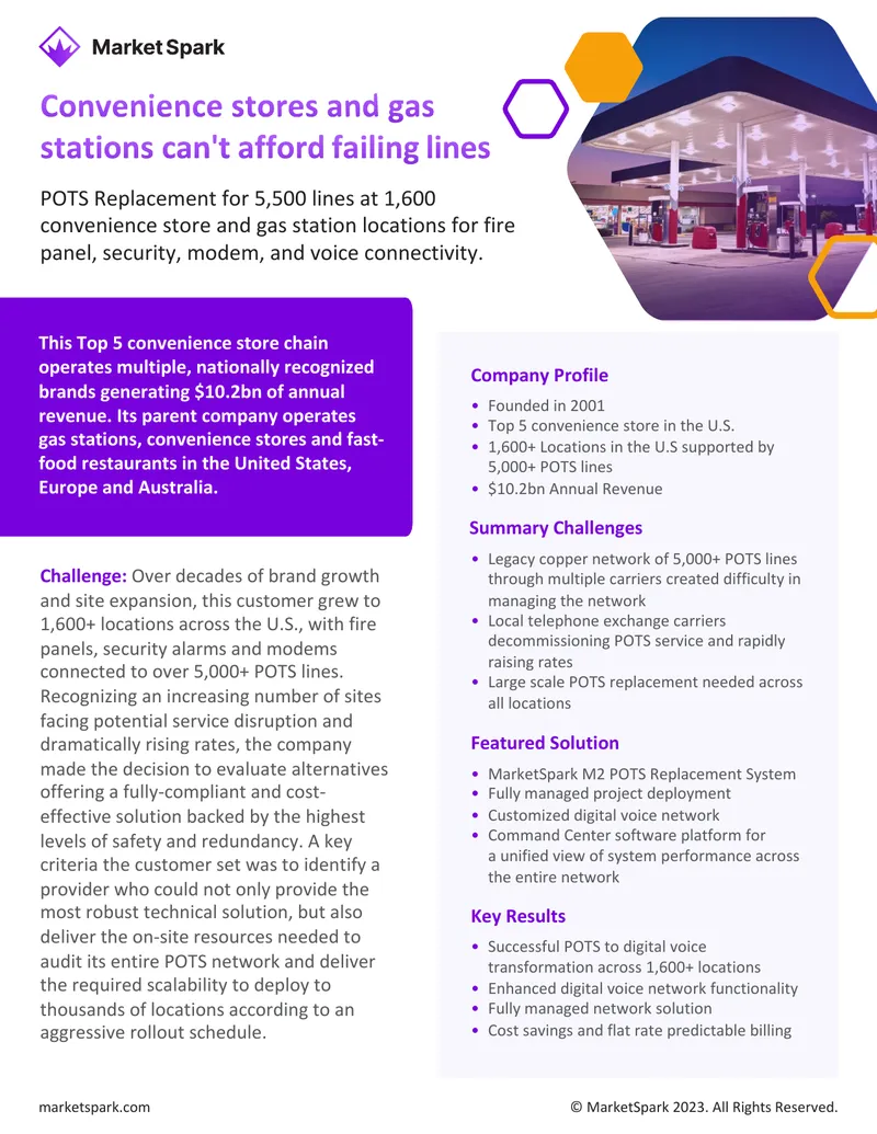 POTS Replacement Solution for Multi-Site Enterprises preview page 1