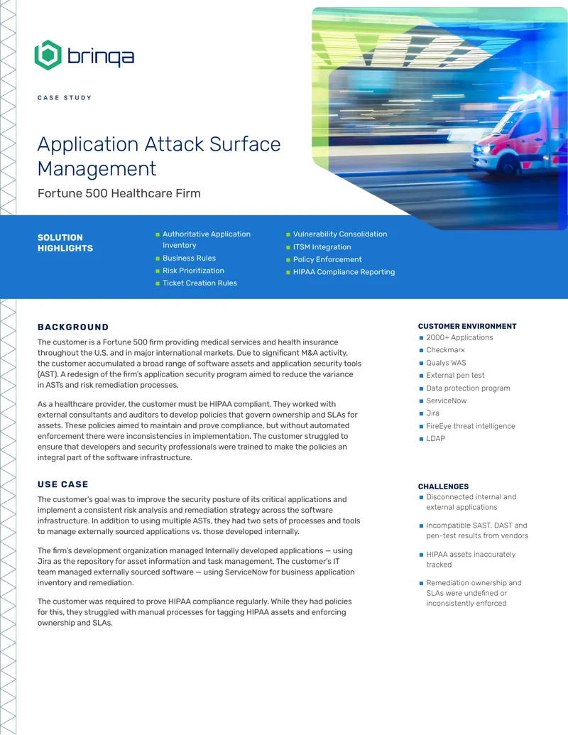 Application Attack Surface Management Case Study preview page 1