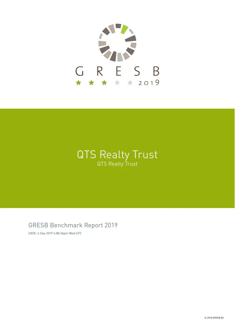 GRESB Benchmark Report 2019 for QTS Realty Trust preview page 1