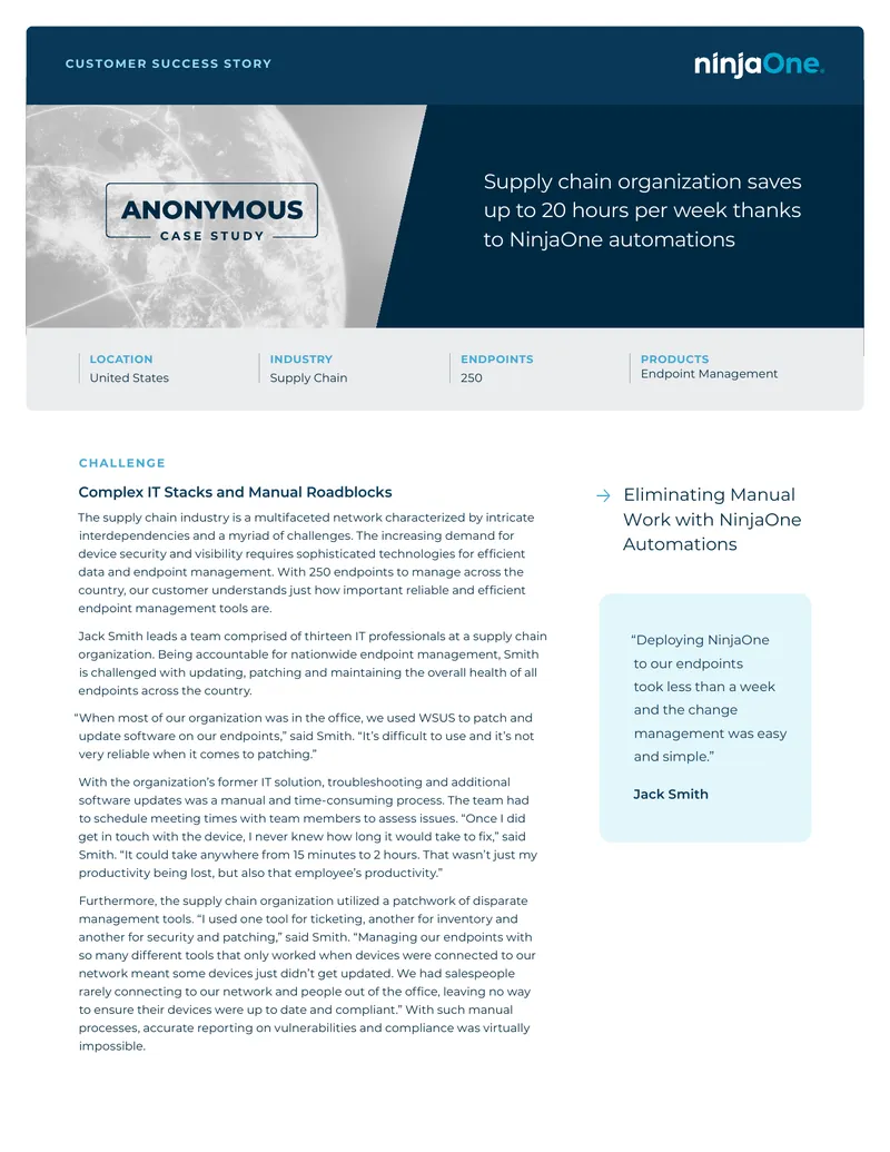 Endpoint Management Automation in Supply Chain preview page 1