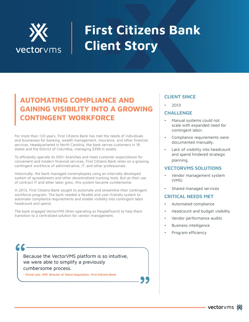 Contingent Workforce Management Case Study preview page 1