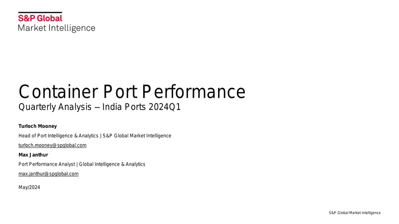 Container Port Performance Analysis for India 2024Q1 preview page 1