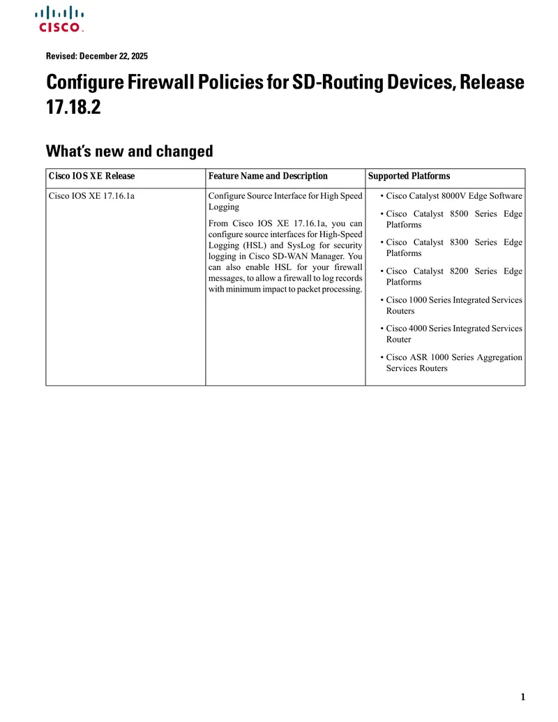 Firewall Policy Configuration for SD-Routing Devices preview page 1