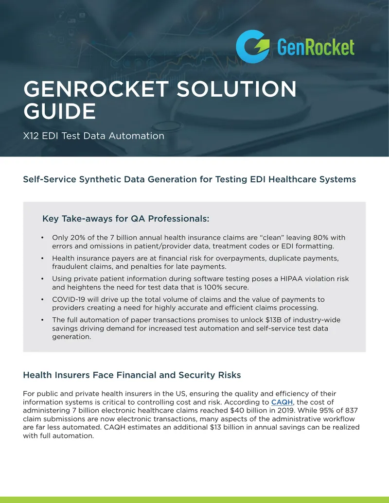 Self-Service Synthetic Data Generation for EDI Healthcare Testing preview page 1