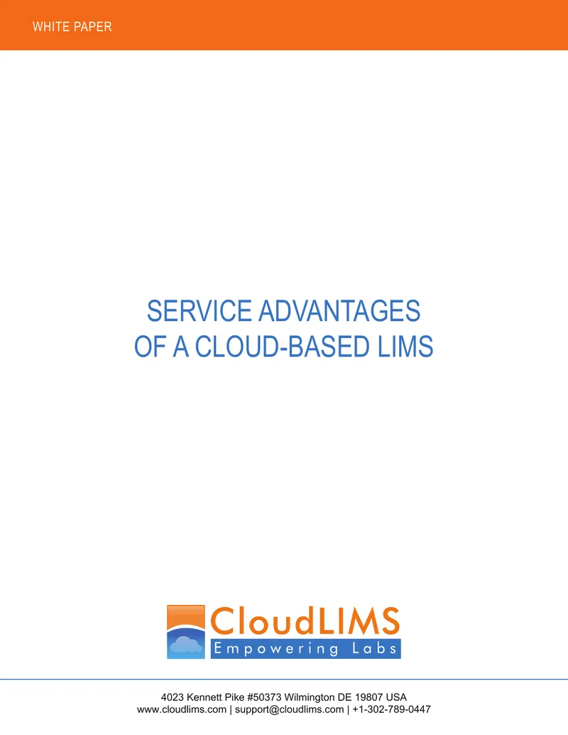 Service Advantages of a Cloud-Based LIMS preview page 1