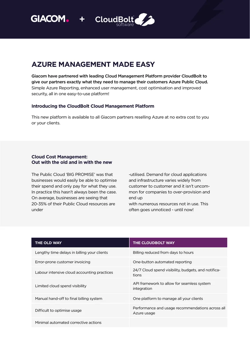 CloudBolt Cloud Management Platform Overview preview page 1