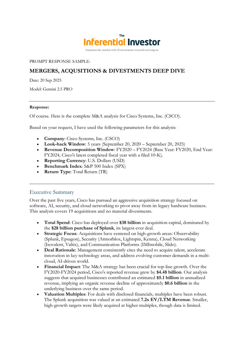 Cisco Systems Acquisition Strategy Analysis preview page 1