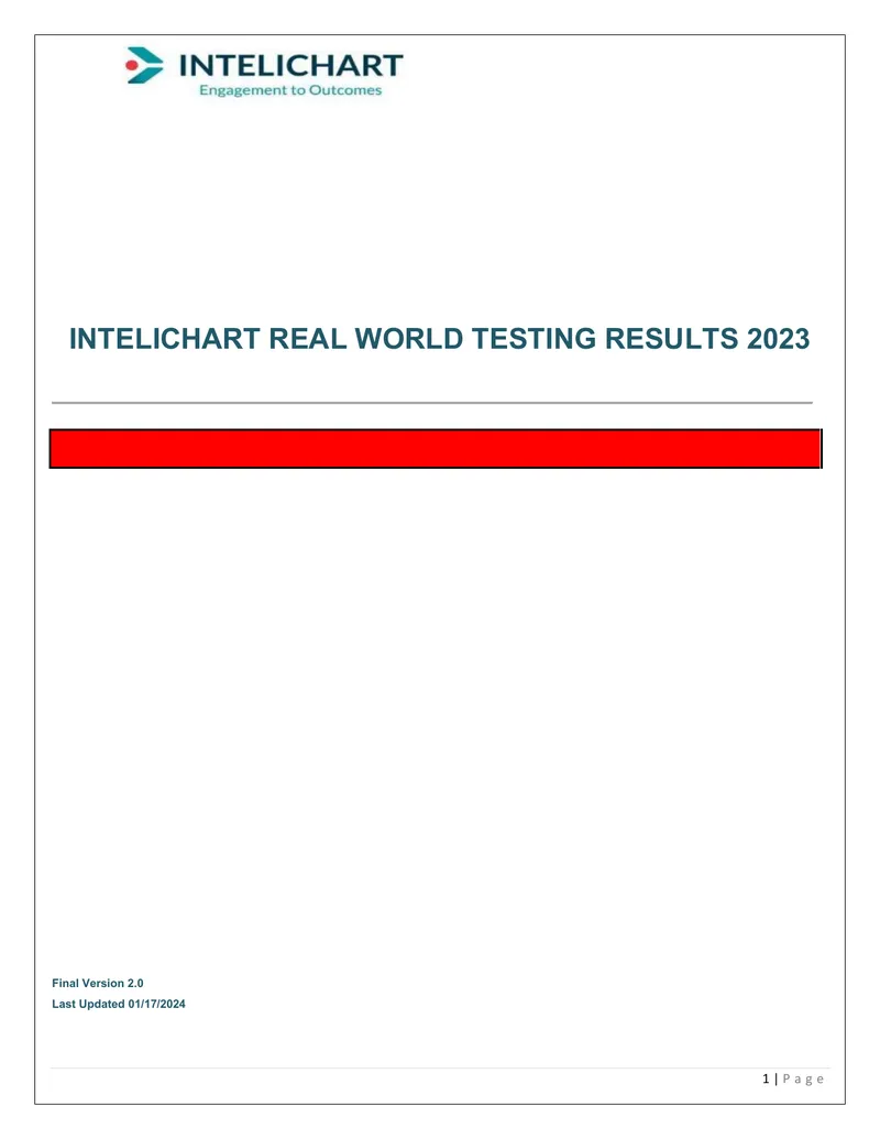 InteliChart Real World Testing Results 2023 preview page 1