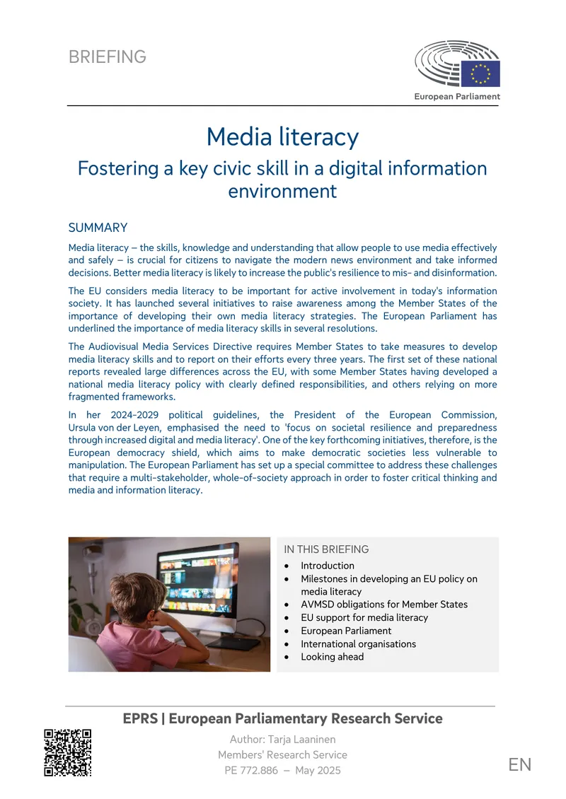Media Literacy in the Digital Information Environment preview page 1