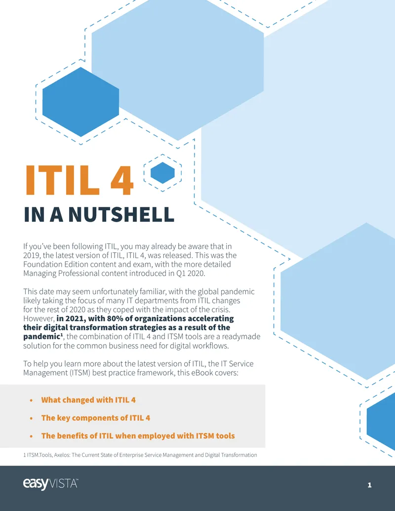 Overview of ITIL 4 Framework and Changes preview page 1