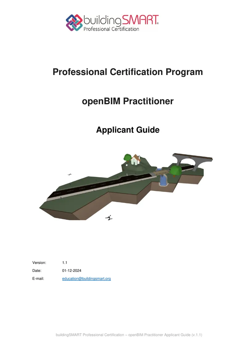 buildingSMART openBIM Practitioner Certification Applicant Guide preview page 1