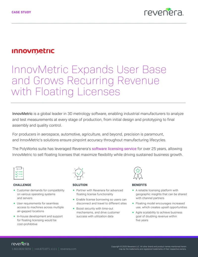 InnovMetric Case Study on Floating Licenses preview page 1
