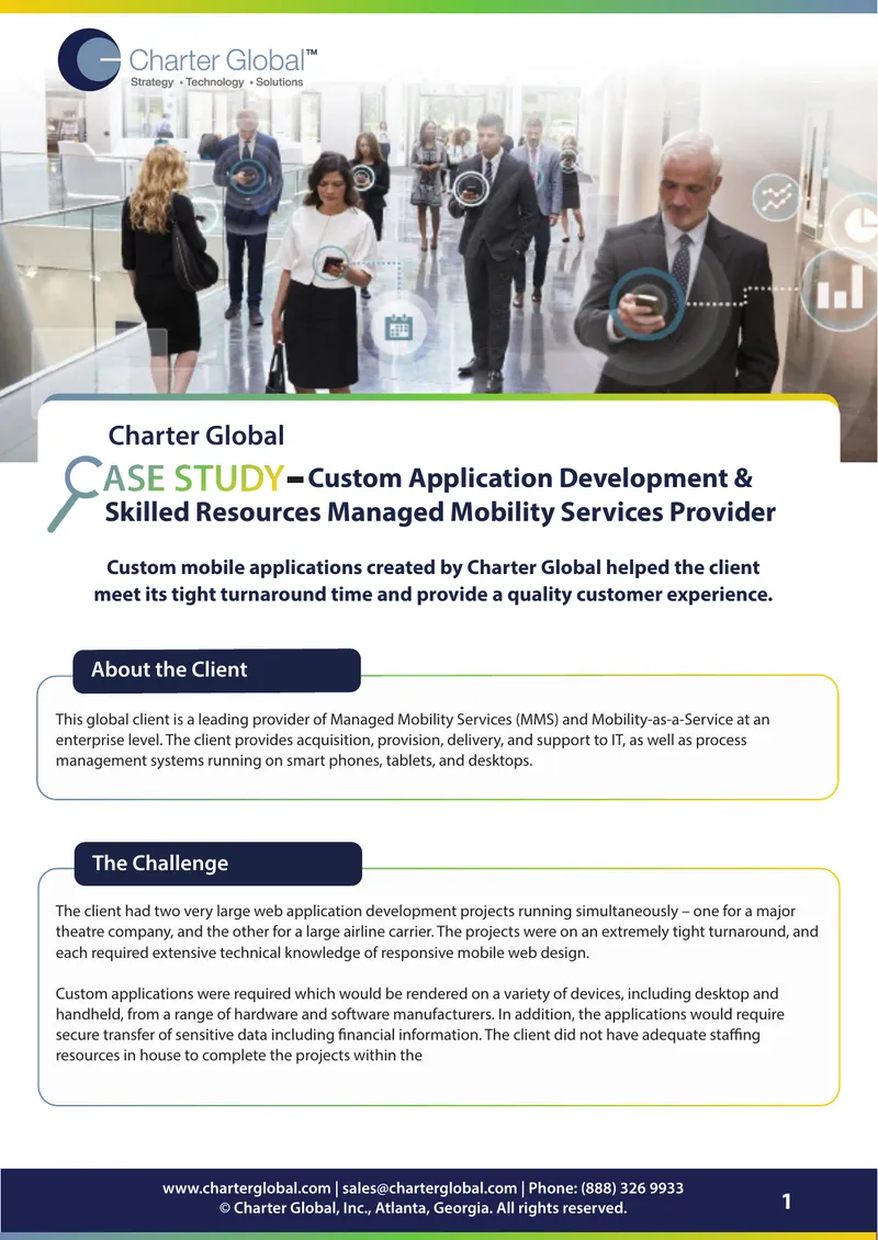 Custom Mobile Application Development Case Study preview page 1