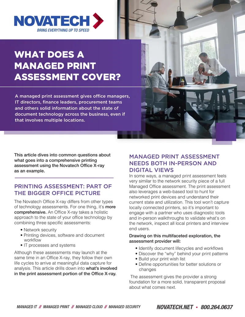 Managed Print Assessment Overview preview page 1