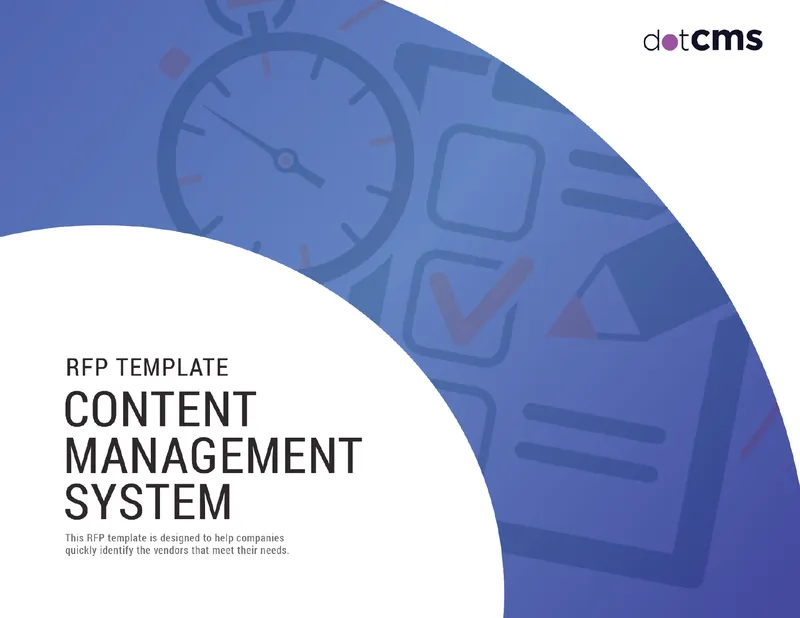 RFP Template for Content Management System preview page 1