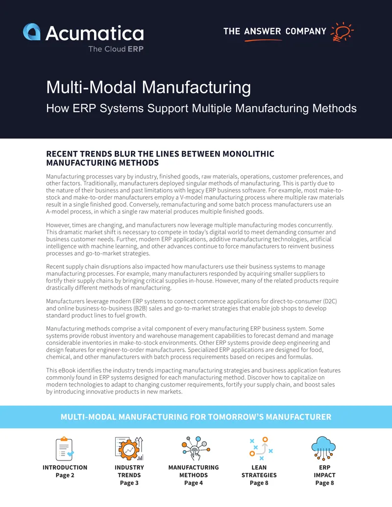 Multi-Modal Manufacturing and ERP Systems preview page 1
