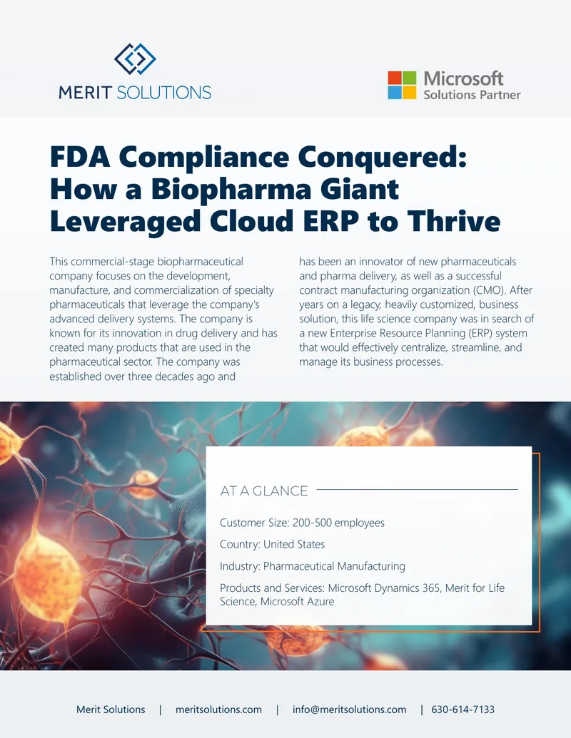 Cloud ERP Implementation for Biopharmaceutical Compliance preview page 1