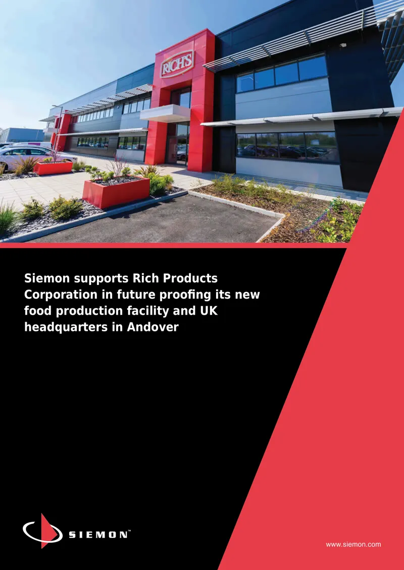 Structured Cabling Installation at Rich Products Facility preview page 1