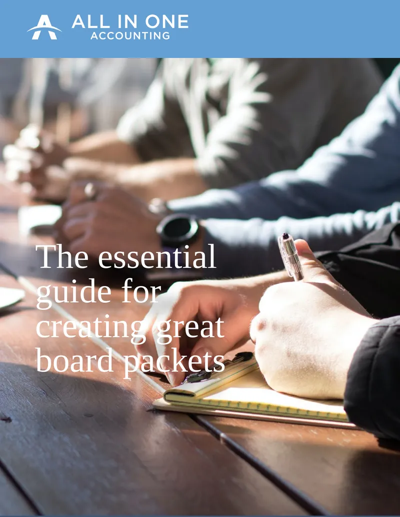 Guide for Creating Effective Nonprofit Board Packets preview page 1