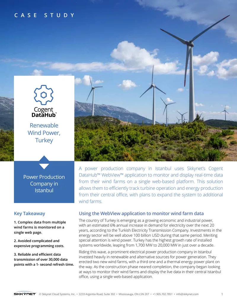 Monitoring Wind Farm Data Using WebView Application preview page 1