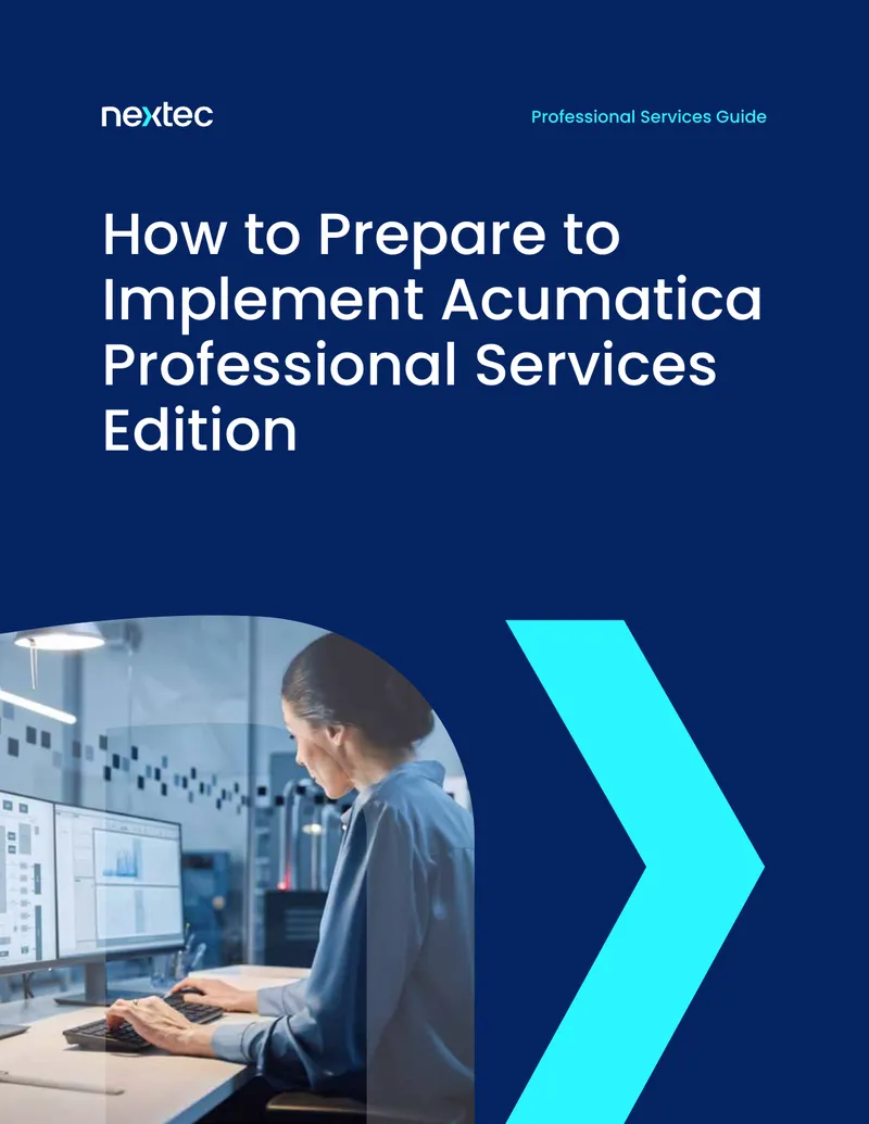 Guide to Implementing Acumatica Professional Services Edition preview page 1
