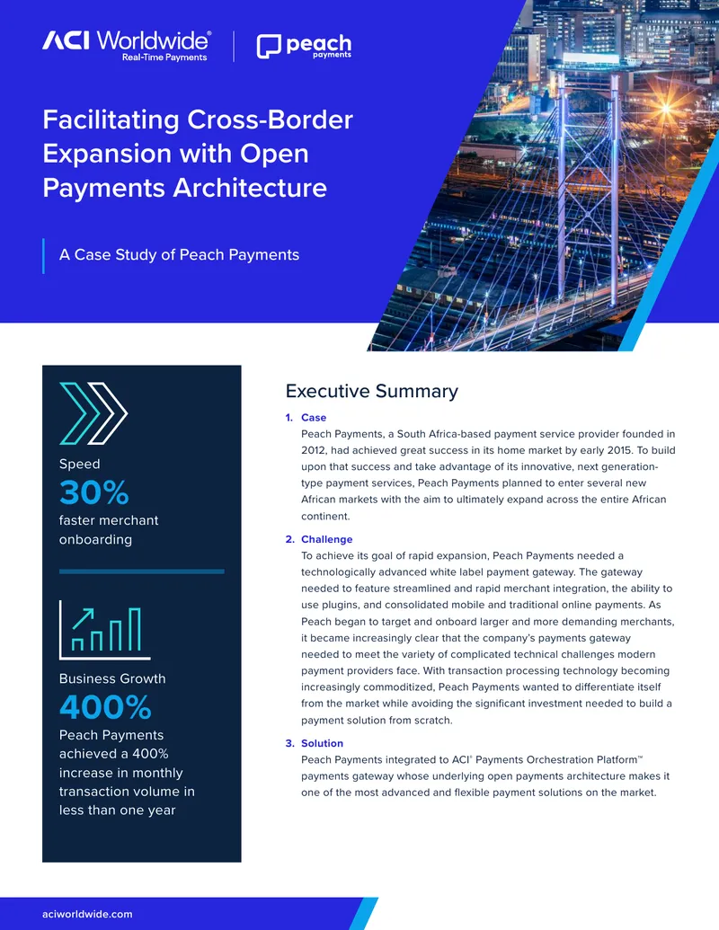 Peach Payments Case Study on Payment Gateway Integration preview page 1