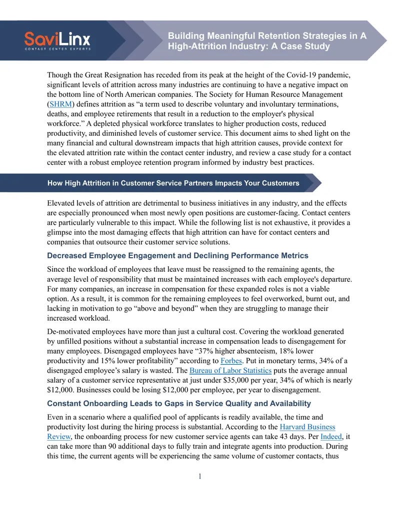 Building Meaningful Retention Strategies in A High-Attrition Industry preview page 1