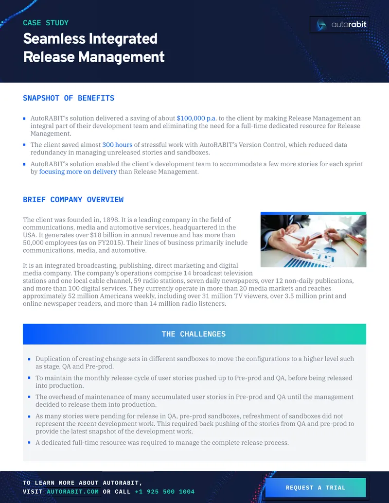 Seamless Integrated Release Management Case Study preview page 1