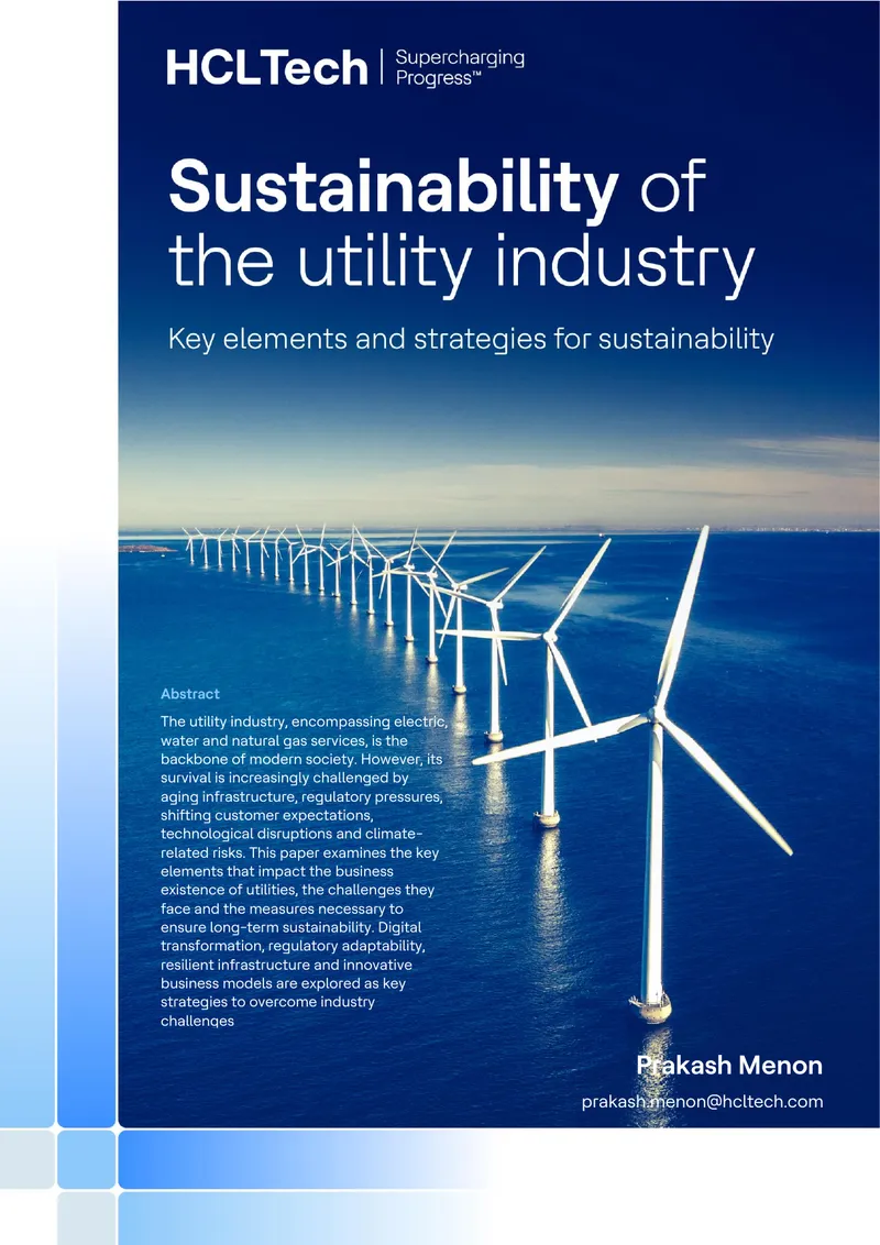 Challenges and Strategies for Utility Industry Sustainability preview page 1