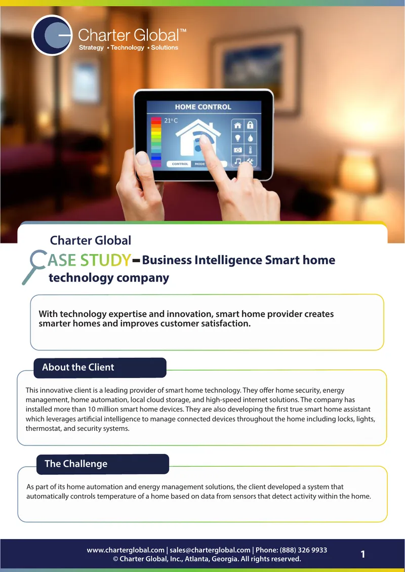 Smart Home Technology Integration and Algorithm Development preview page 1