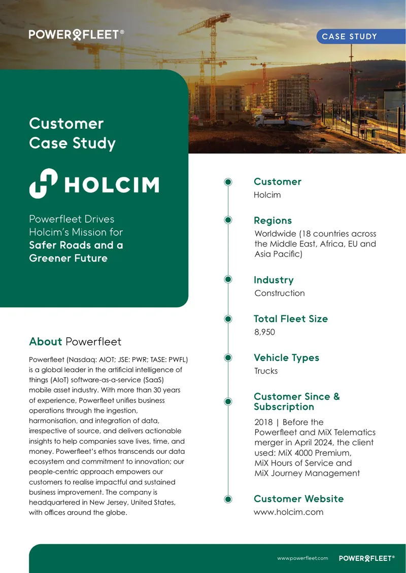 Holcim Case Study on Road Safety and Sustainability preview page 1