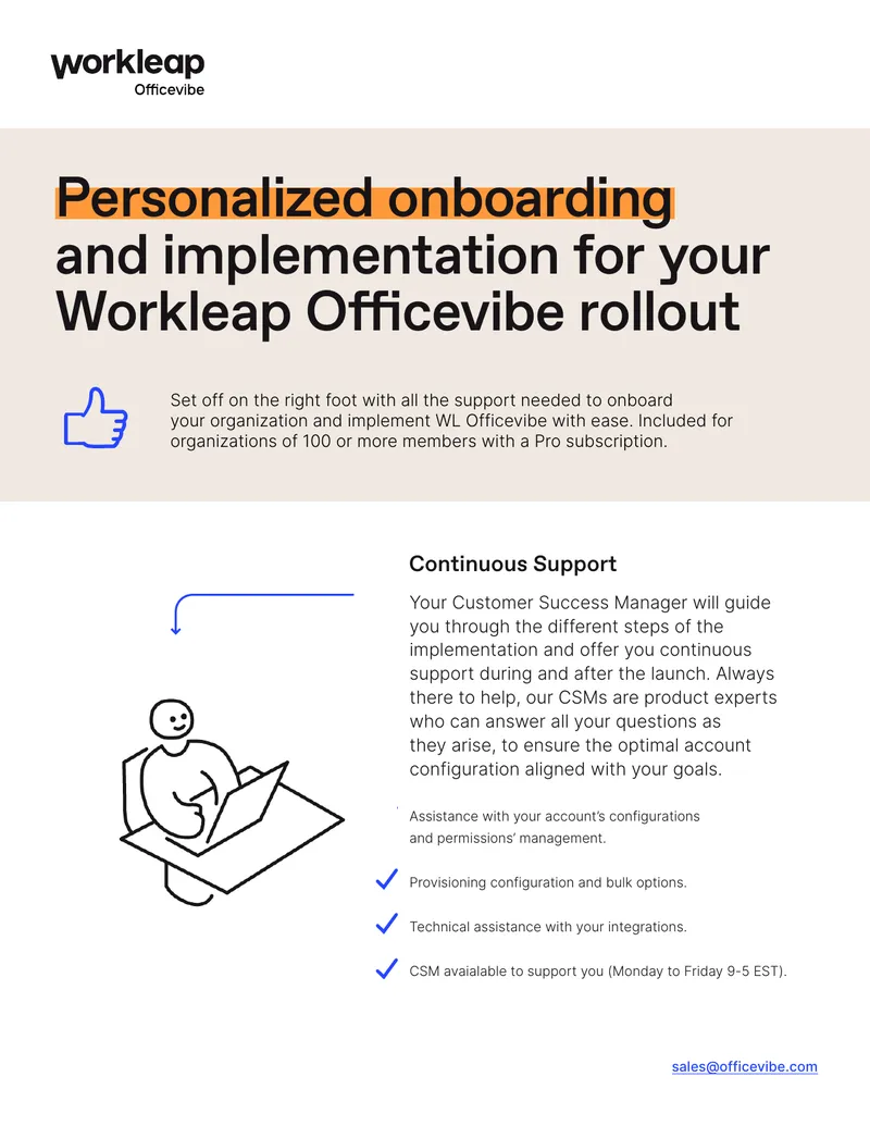 Personalized Onboarding for Workleap Officevibe Implementation preview page 1