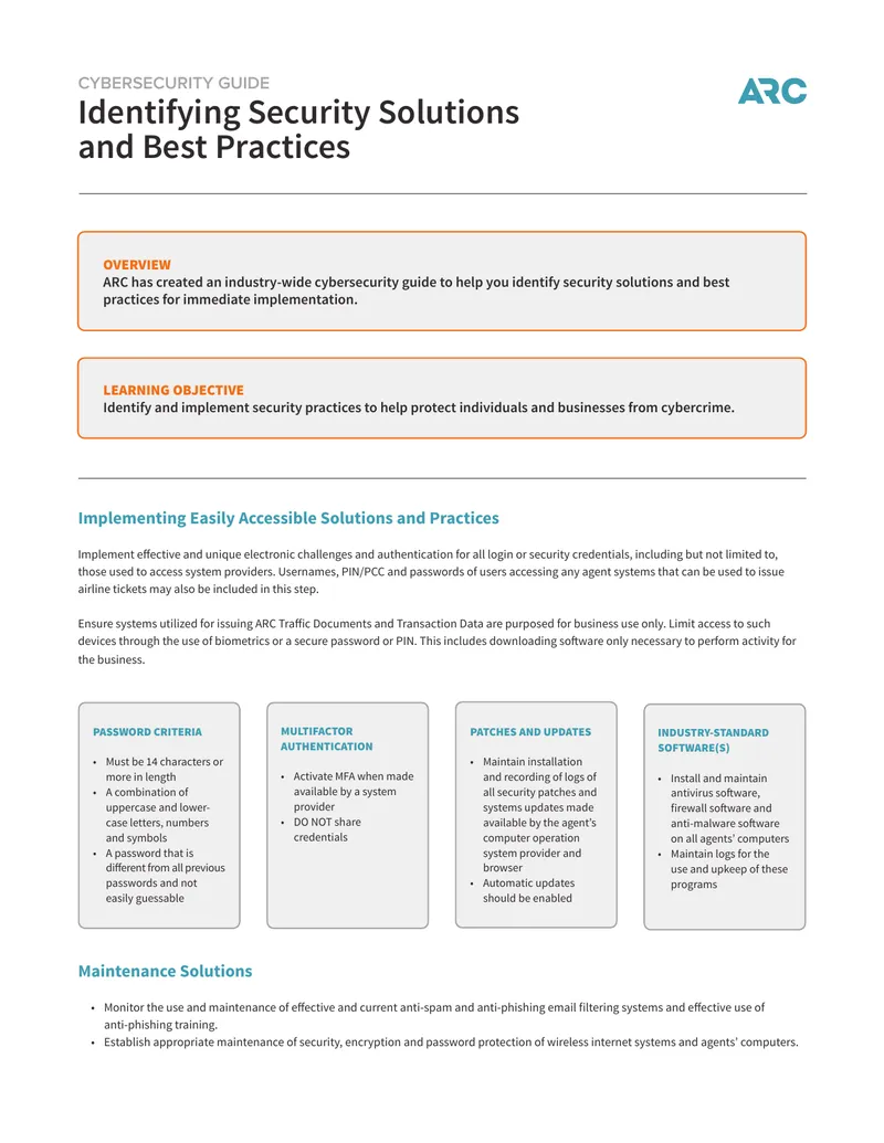 Cybersecurity Guide for Identifying Security Solutions preview page 1
