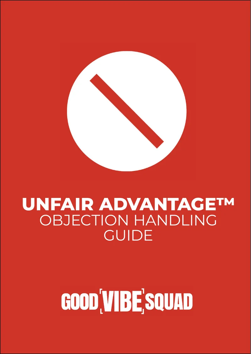 Unfair Advantage Objection Handling Guide preview page 1