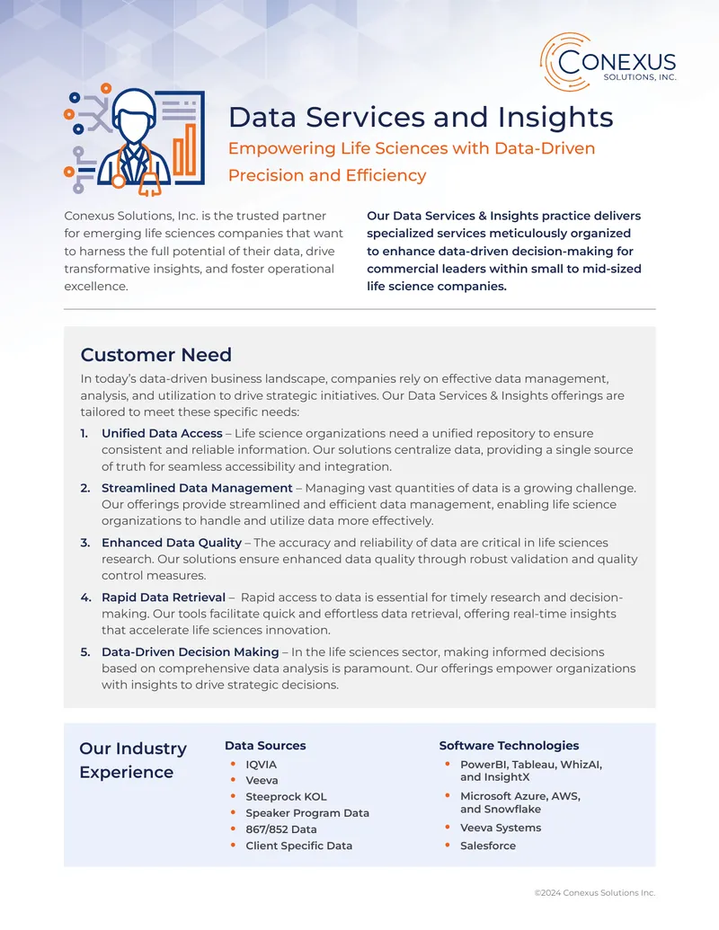 Data Services and Insights for Life Sciences preview page 1
