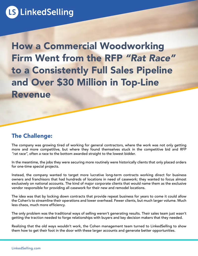 Commercial Woodworking Firm Sales Pipeline Transformation preview page 1
