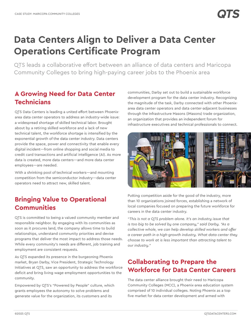 Data Center Operations Certificate Program Development preview page 1