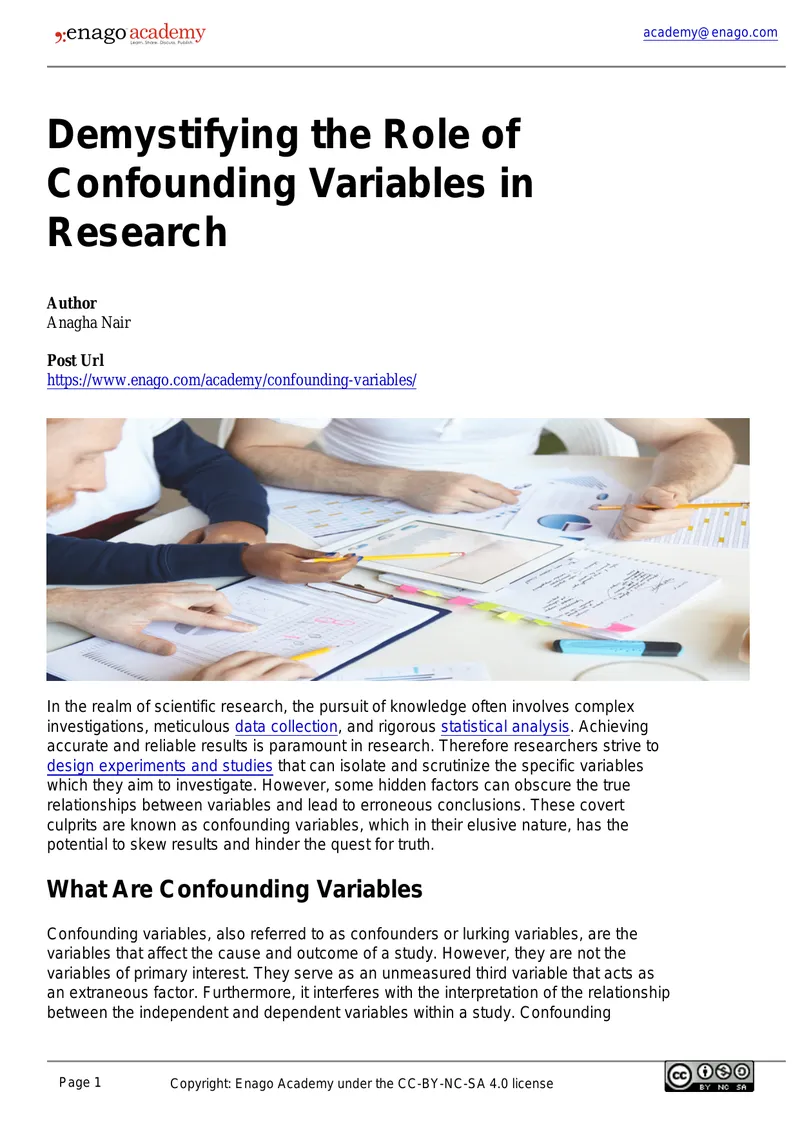 Understanding Confounding Variables in Research preview page 1