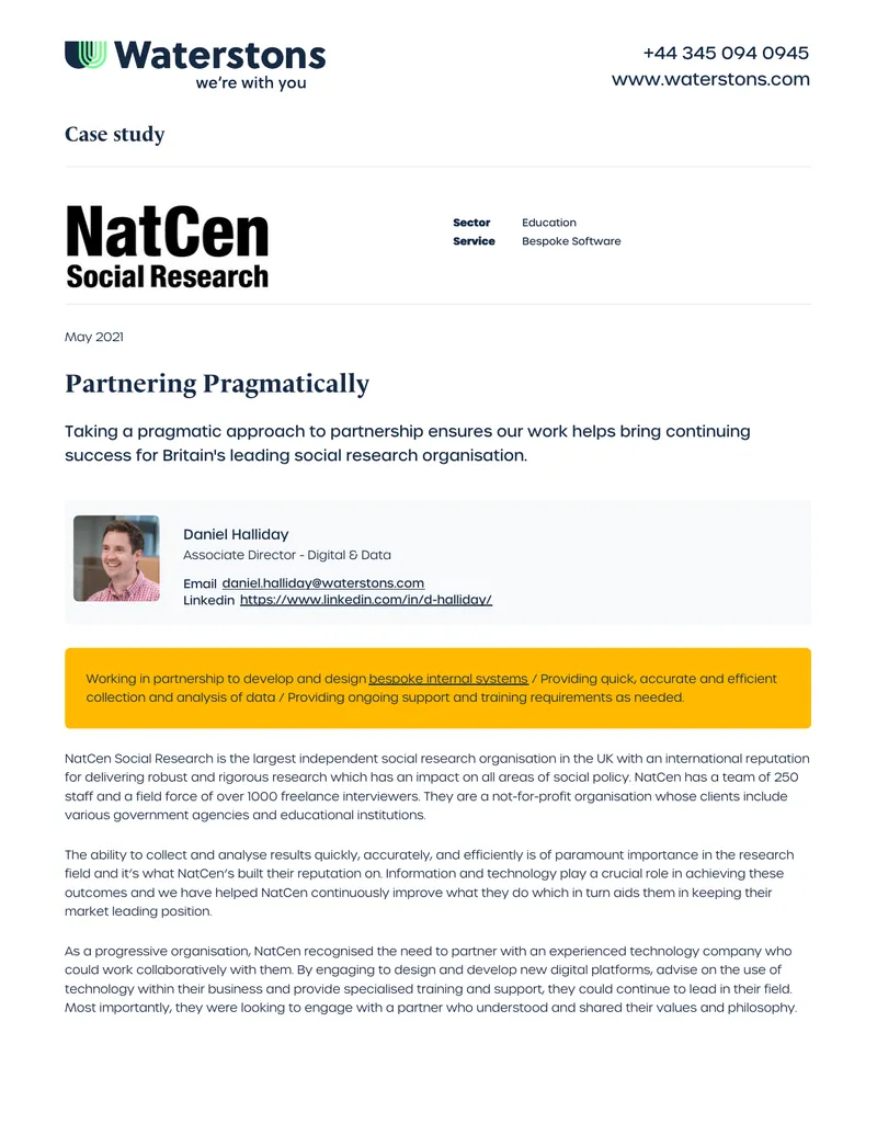 Partnership Development for Social Research Systems preview page 1