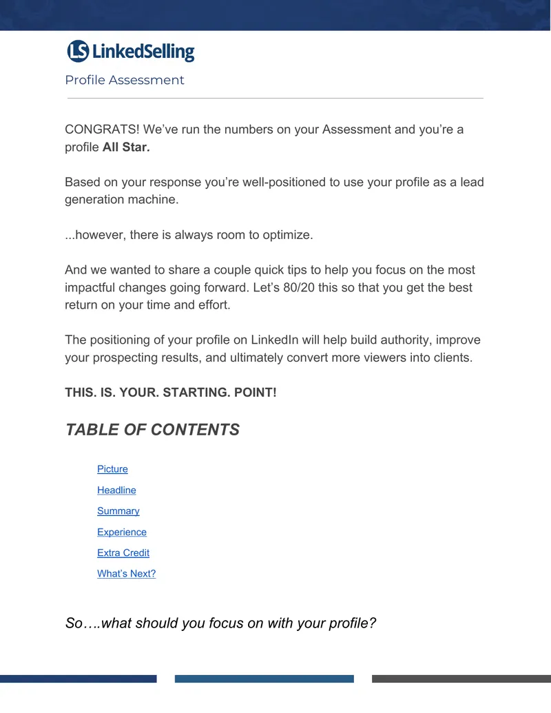 LinkedIn Profile Optimization Guide preview page 1