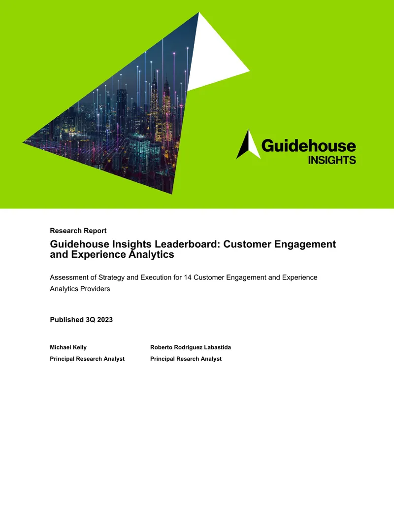 Guidehouse Insights Leaderboard for Customer Engagement Analytics preview page 1