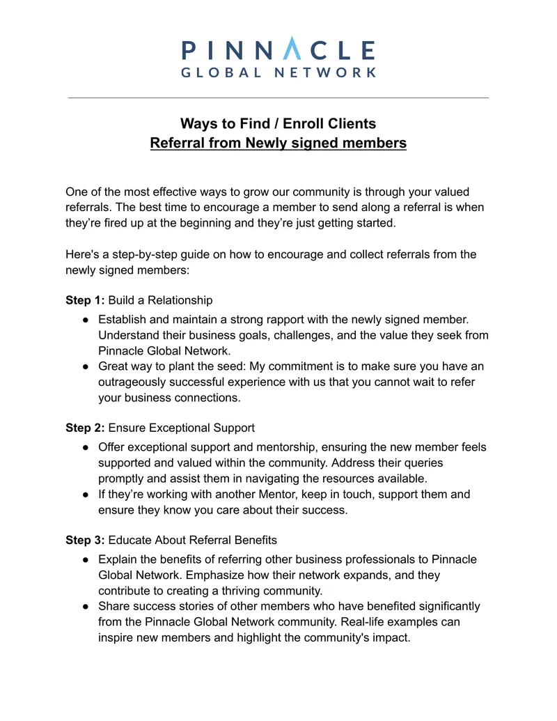 Client Enrollment Referral Process Guide preview page 1