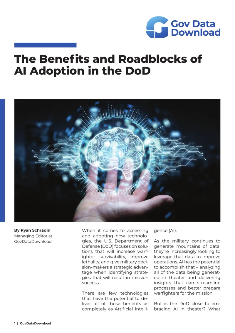 AI Adoption Challenges and Benefits in the DoD preview page 1