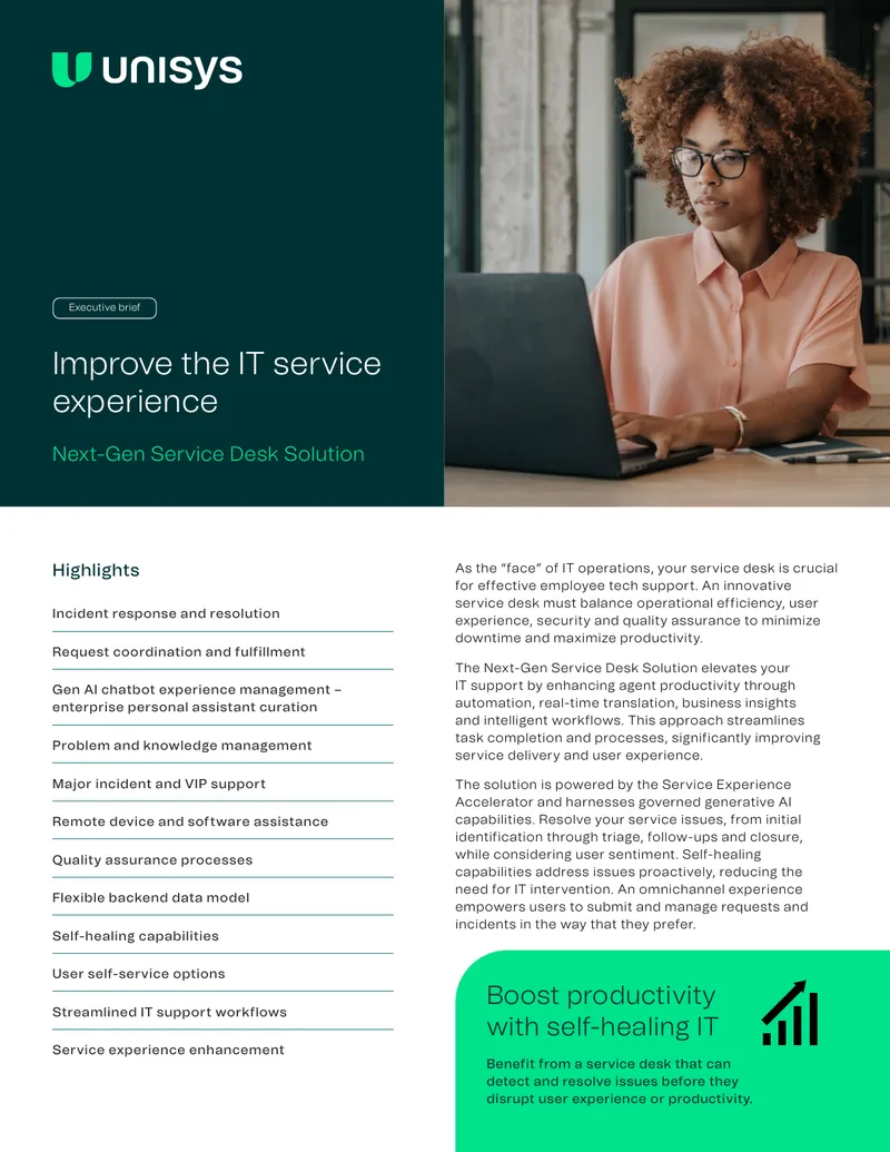 Next-Gen Service Desk Solution Overview preview page 1