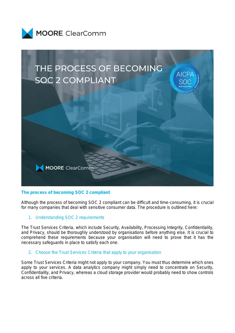 SOC 2 Compliance Process Overview preview page 1