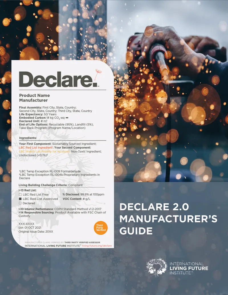 ILFI Declare Manufacturers' Guide preview page 1
