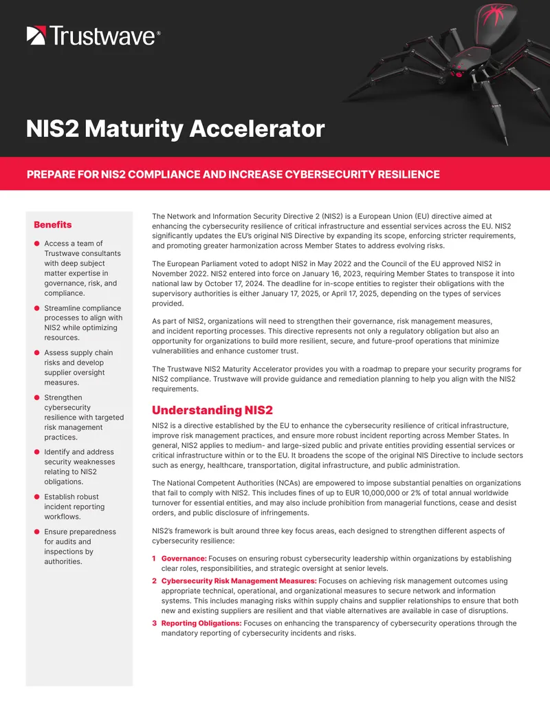 NIS2 Maturity Accelerator Compliance Guide preview page 1
