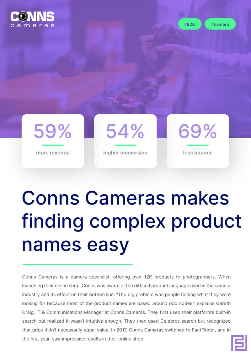 Conns Cameras eCommerce Search Solution Implementation preview page 1