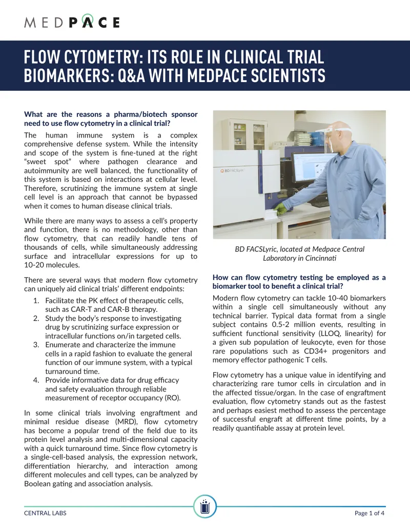 Flow Cytometry Applications in Clinical Trials preview page 1