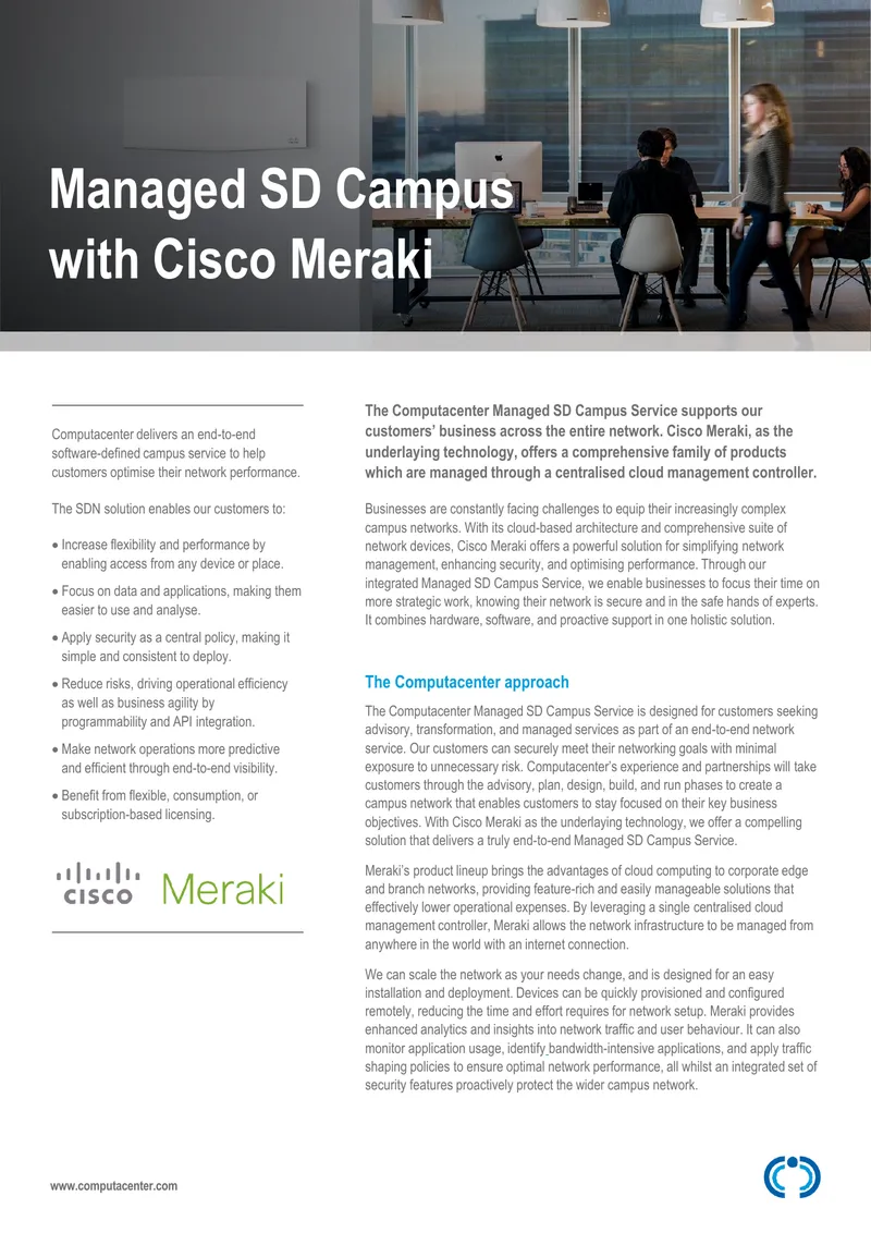 Managed SD Campus Service with Cisco Meraki preview page 1